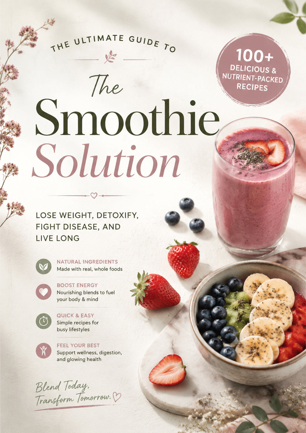 The Healthy Smoothie Bible: 100+ Delicious Smoothie Recipes for Weight Loss, Detox, Energy, Immunity, and Everyday Wellness