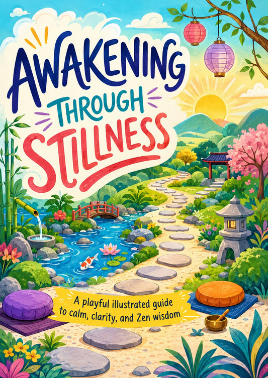 Awakening Through Stillness: A Playful Illustrated Guide to Calm, Clarity, and Zen Wisdom