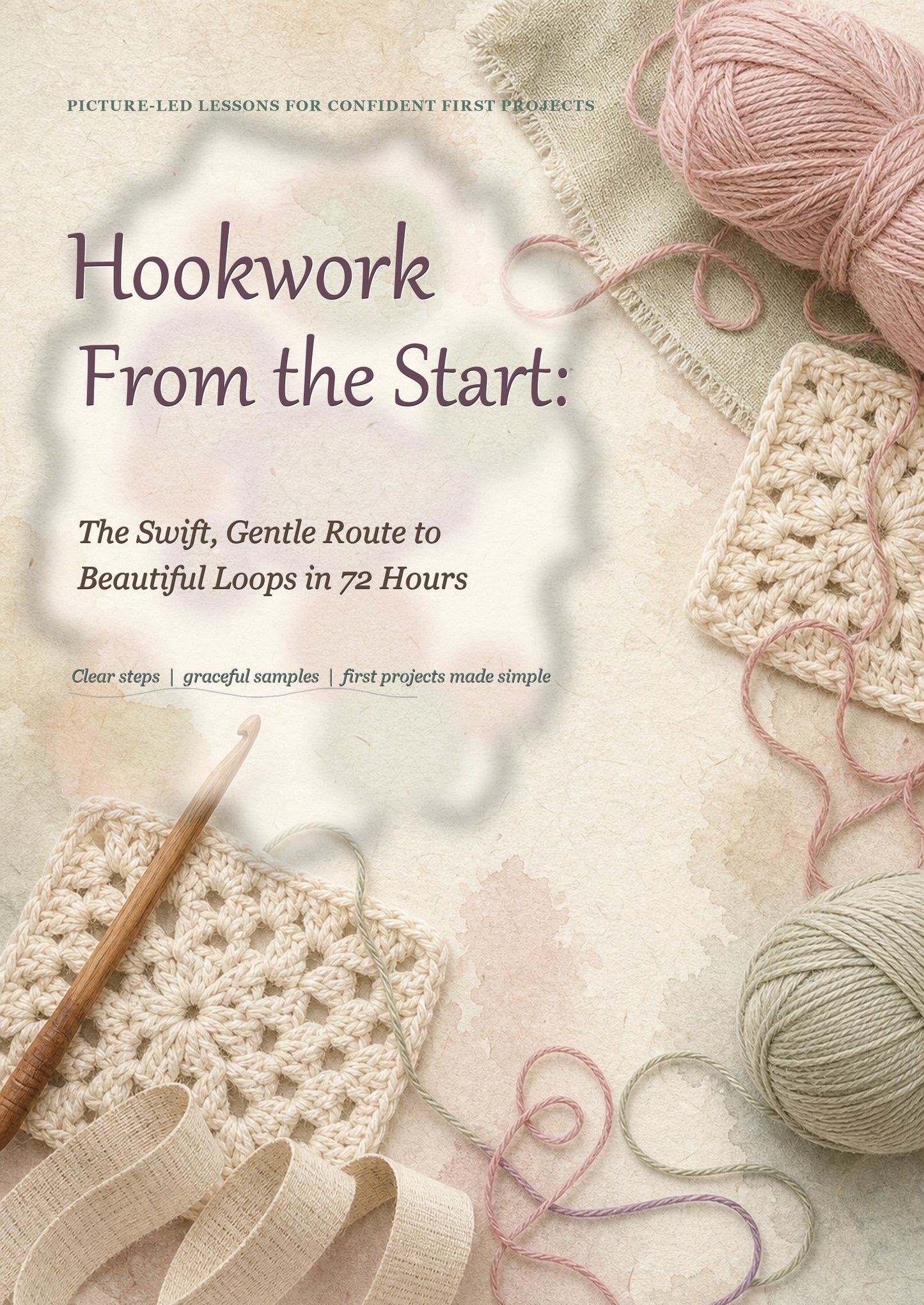 Hookwork From the Start: Beginner Crochet Guide for Learning Easy Stitches, Yarn Motifs, and First Projects in 72 Hours