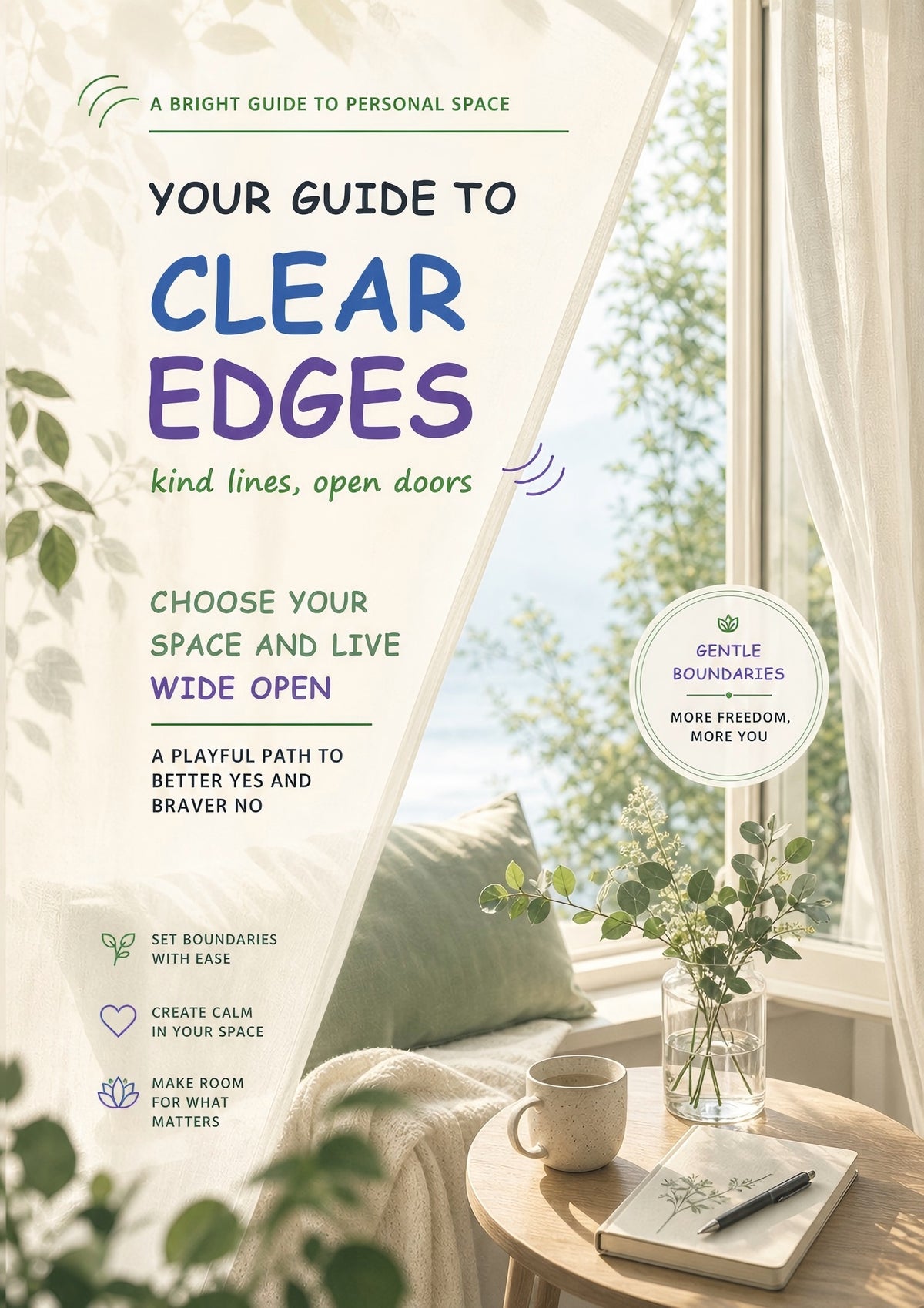 Your Guide to Clear Edges: A Bright Self-Help Paperback for Healthy Boundaries, Personal Space, and Confident Everyday Choices