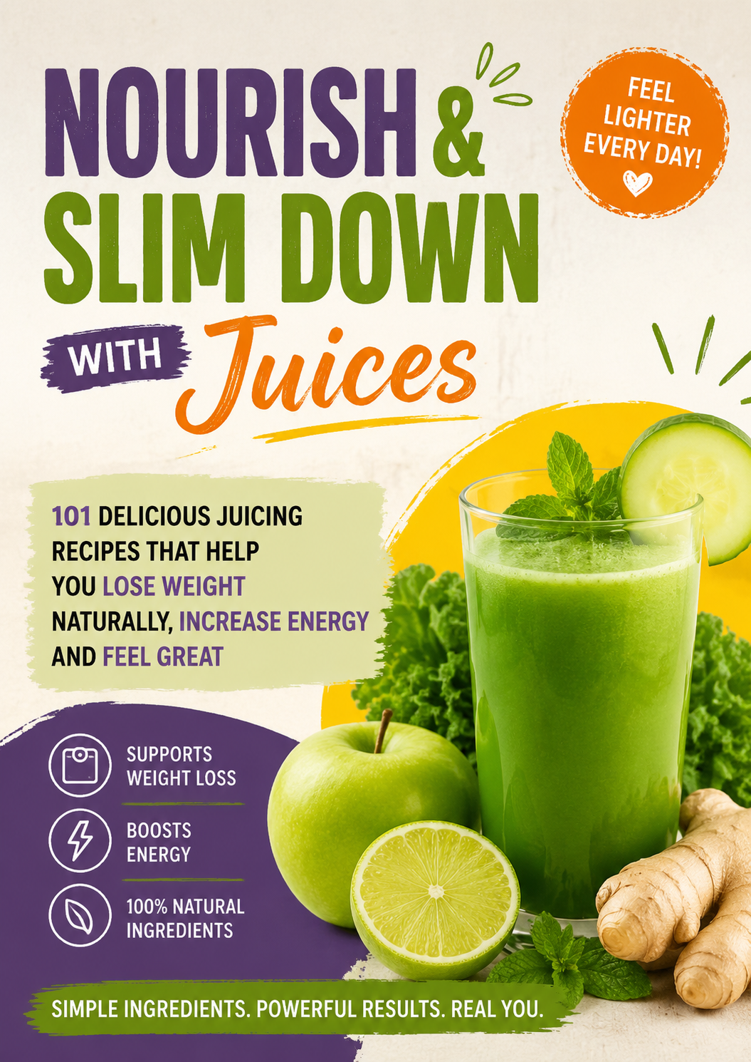 Nourish & Slim Down with Juices: 101 Delicious Juicing Recipes for Natural Weight Loss, Energy, and Wellness